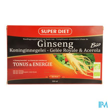 Afbeelding in Gallery-weergave laden, Superdiet Ginseng-koninginnegelei Bio Amp 20x15ml
