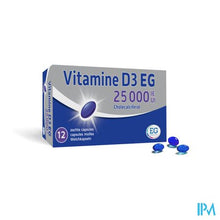 Afbeelding in Gallery-weergave laden, Vitamine D3 EG 25000 Ie Zachte Caps 12
