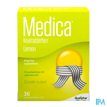Load image into Gallery viewer, Medica Keeltabletten Lemon 36 zuigtabletten
