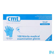 Afbeelding in Gallery-weergave laden, Cmt Handschoenen Nitril Blauw Z/poeder S 100
