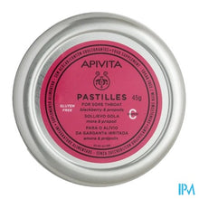 Afbeelding in Gallery-weergave laden, Apivita Pastilles Keelpijn Zwarte Bes-honing 45g
