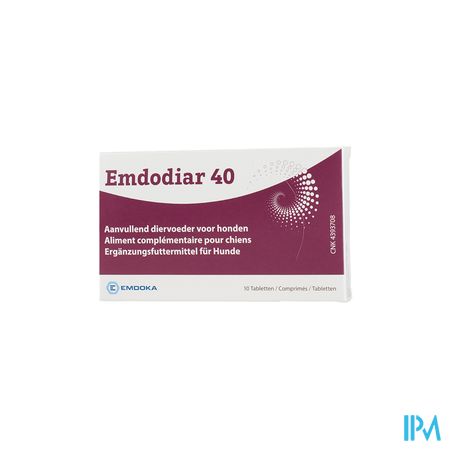 Emdodiar 40 Aanvullend Diervoed. Hond Comp 10