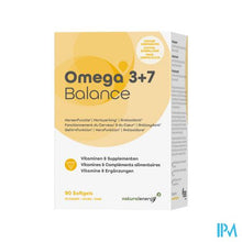 Charger l'image dans la galerie, Natural Energy - Omega 3+7 Balance Caps 90
