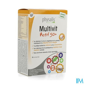 Physalis Multivit Actif 50+ Comp 30