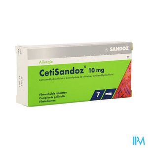 Cetisandoz Sandoz Comp 7 X 10mg