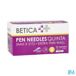 Betica Pen Needles Quinta 5mmx31g 100