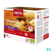 Afbeelding in Gallery-weergave laden, Ortis Ginseng Bio Z/alcohol 20x15ml
