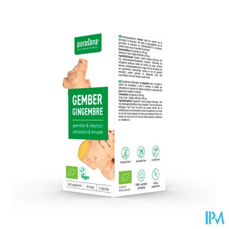 Purasana Vegan Gember V-caps 60