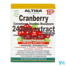 Afbeelding in Gallery-weergave laden, Altisa Cranberry 242mg Extract Advanced V-caps 45
