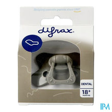 Load image into Gallery viewer, Difrax Fopspeen Dental +18m Uni/pure Grijs/clay

