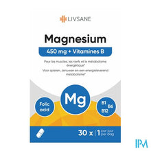 Charger l'image dans la galerie, Livsane Magnesium 450mg + Vitamines B Tabl 30
