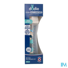 Load image into Gallery viewer, Dodie Zuigfles A/colic Speen&amp;ring Blauw +6m 150ml

