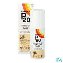 Load image into Gallery viewer, P20 Zonnecreme Sensitive Gezicht Spf50+ 50g
