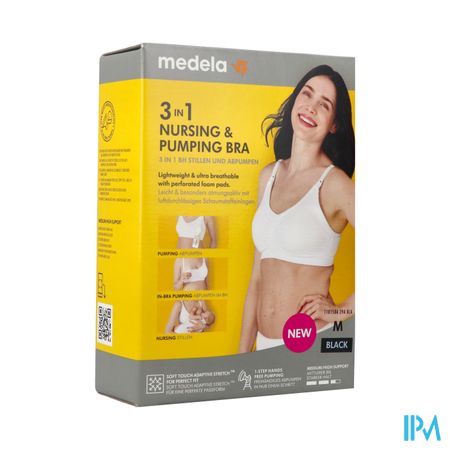 Medela Beha Kolven&voeden 3in1 M Zwart