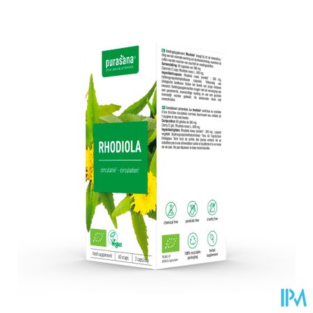 Purasana Rhodiola 300mg Bio V-caps 90