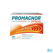 Load image into Gallery viewer, Promagnor: Hoog Gedoseerd Magnesium 450mg (30 capsules)

