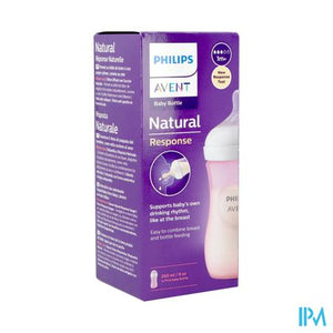 Philips Avent Natural 3.0 Zuigfles Roze 260ml