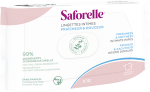 Saforelle Lingettes Flushable Pocket 10