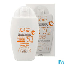 Afbeelding in Gallery-weergave laden, Avene Zon Spf50+ Minerale Fluide 40ml

