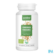 Afbeelding in Gallery-weergave laden, Purasana Fenegriek 330mg Bio V-caps 120
