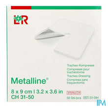 Load image into Gallery viewer, Metalline Kompres Tracheo Ster 8x9cm 50 23094
