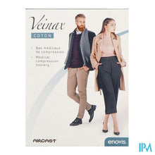 Charger l'image dans la galerie, Veinax Knie-kous Vrouw Katoen 2 Lang Zwart M4
