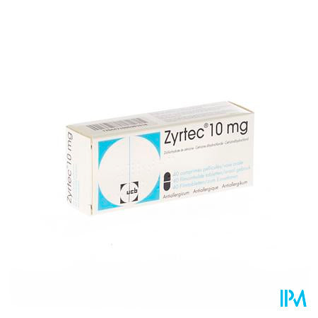 Zyrtec Pi Pharma Comp Pell 40 X 10mg Pip