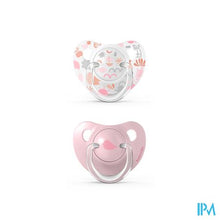 Charger l'image dans la galerie, Suavinex Memories Soother Sil Flat 0/6m Pink Duo
