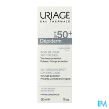 Charger l'image dans la galerie, Uriage Depiderm Ip50+ Dagverzorg. Bruine Vlek.30ml
