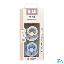 Charger l'image dans la galerie, Bibs 2 Fopspeen Studio Duo Block Baby Blue
