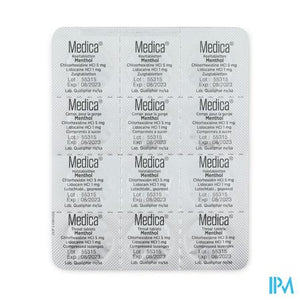 Medica Keeltabletten Menthol 36 zuigtabletten