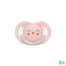 Load image into Gallery viewer, Suavinex Bonhomia Soother Sili.flat 6/18m Owl Pink
