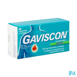 Gaviscon Munt Kauwtabl 48x250mg