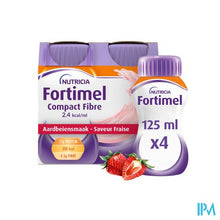 Charger l'image dans la galerie, Fortimel Compact Fiber 2.4kcal Aardbei 4x125ml
