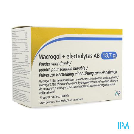 Macrogol+electrolytes Ab 13,7g Pdr Opl Zakje 20