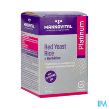 Afbeelding in Gallery-weergave laden, Mannavital Red Yeast Rice+berberine Plat.v-caps 60

