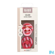 Load image into Gallery viewer, Bibs 2 Fopspeen Studio Duo Block Baby Pink
