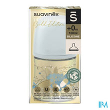 Load image into Gallery viewer, Suavinex Gold Bottle Silicone Slow Flow 150ml Blue
