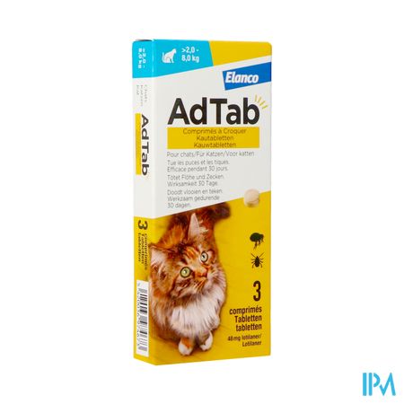 Adtab 48mg Kat >2kg-8kg Kauwtabl 3