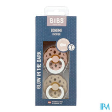 Charger l'image dans la galerie, Bibs 1 Fopspeen Boheme Duo Glow Dark Blush&amp;vanilla
