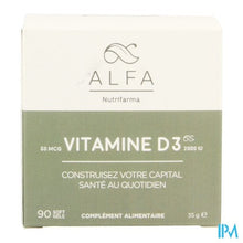 Afbeelding in Gallery-weergave laden, ALFA Vitamine D3 2000iu Softgels 90
