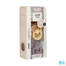 Load image into Gallery viewer, Bibs 2 Fopspeen Duo Liberty Garden Strawber.pale 2
