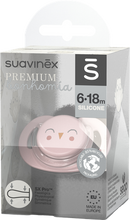 Charger l'image dans la galerie, Suavinex Bonhomia Soother Sili.rev 6/18m Owl Pink
