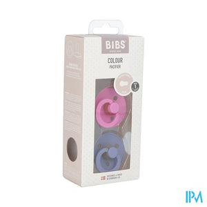 Bibs 1 Fopspeen Duo Bubblegum/peri