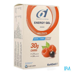 6d Sixd Energy Gel Red Fruits 6x40ml