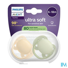 Afbeelding in Gallery-weergave laden, Philips Avent Fopspeen +6m Soft Perzik/olive 2
