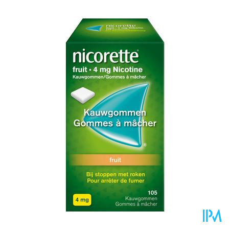 Nicorette Fruit Kauwgom 105x4mg