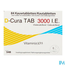 Afbeelding in Gallery-weergave laden, D-cura Tab 3 000 I.E. - 84 Kauwtabletten
