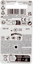 Load image into Gallery viewer, Duracell Easytab Hoorbatterij Da312 6 Bruin

