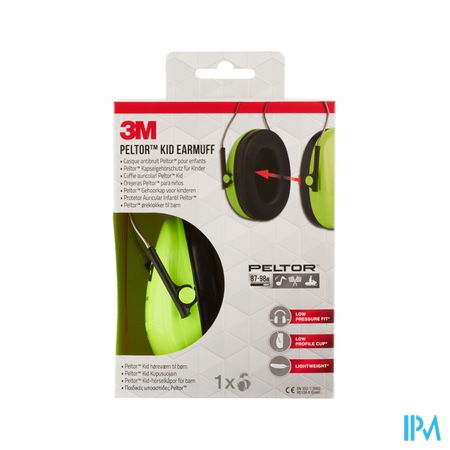 Peltor Hearing Protector Kid Neon Green 1